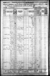 1870 US Census - Household of Jacob Oestmann, page 2 of 2