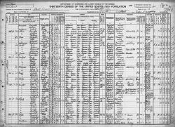 1910 US Census - Household of Augusta Kummerow, page 2 of 2