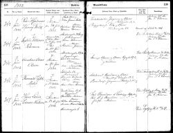 Birth Record of Thorwald Mohr from Church books for St. Matthaeus Parish, Kirkeb