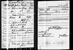 WWI Draft Registration Card of Adolph J. Frandsen