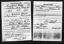 WWI Draft Registration Card of Einar Mohr