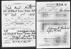 WWI Draft Registration Card of Frank Emil Knuth