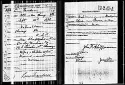 WWI Draft Registration Card of Louis Frandsen
