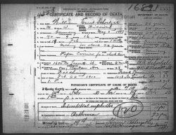 Certificate and Record of Death of William Ernst Schoelzel
