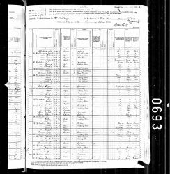 1880 US Census - Household of Aaron Remes [Reams]