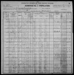 1900 US Census - Household of Chas [Charles] Bruce