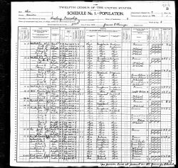 1900 US Census - Household of John M. Knotts